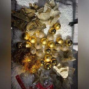 Ornaments and spheres for Christmas tree